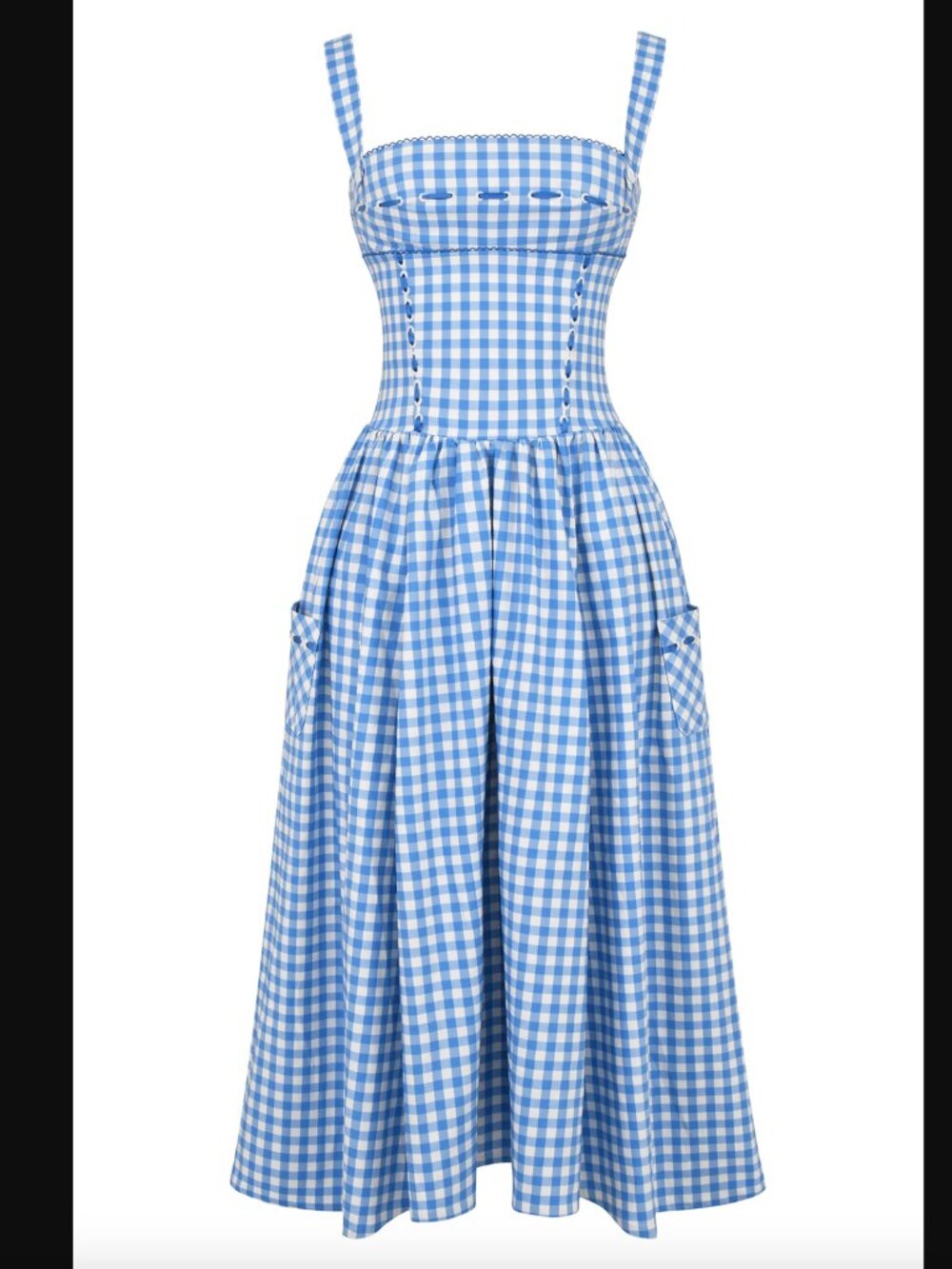 House of CB Vivien in Blue gingham